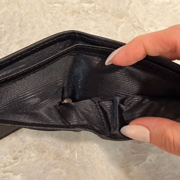 Prada Black and Gold Leather Card Holder - Picture 5 of 7